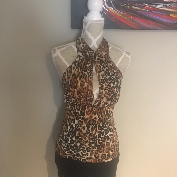 Halter leopard blouse - Picture 3 of 8